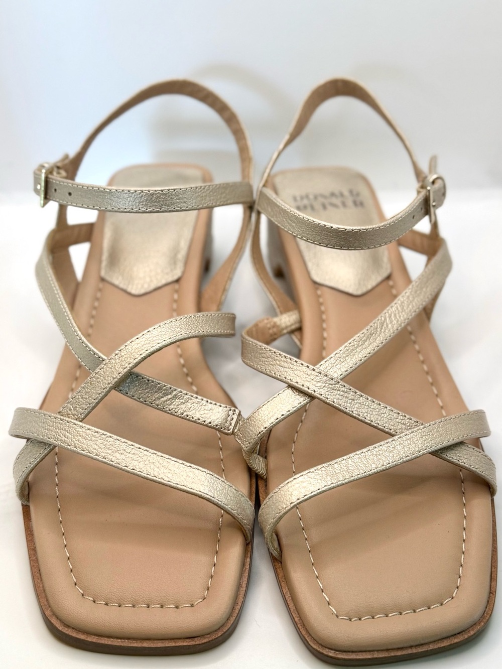 Donald Pliner Women Cesilia Sandal Size:6.5 Color: Platinum